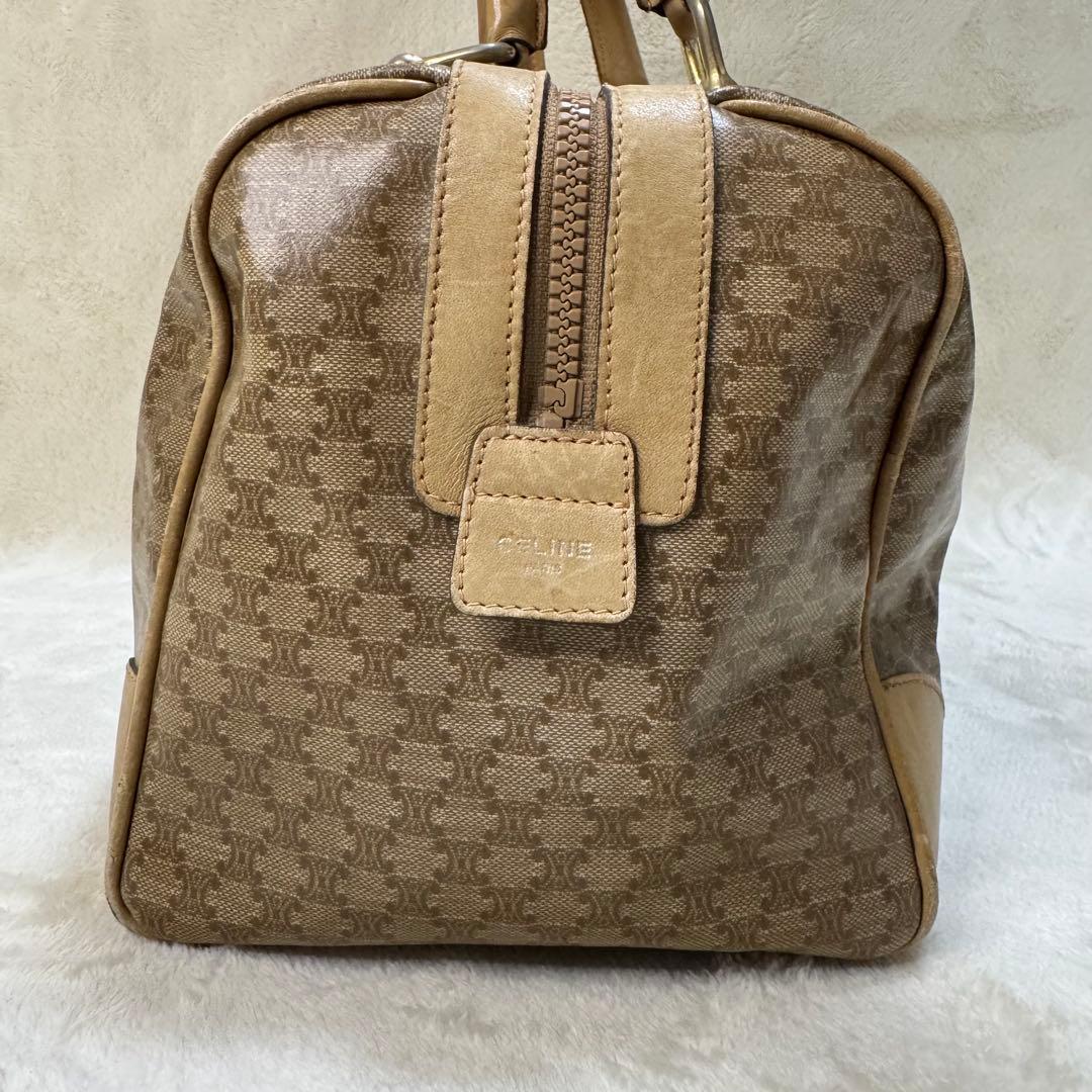 良品☆ CELINE セリーヌ　ミニボストンバッグ　マカダム柄　ベージュ
