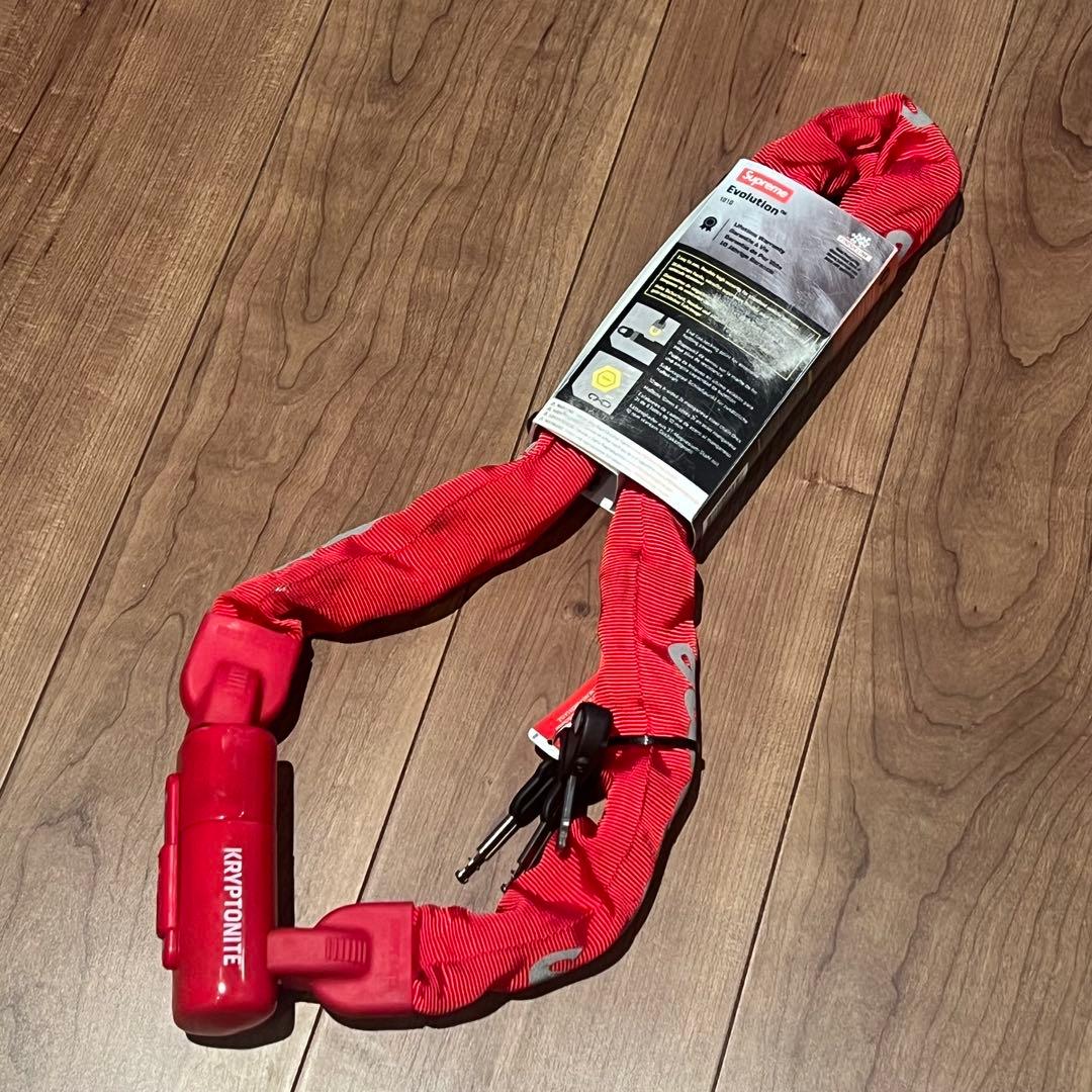 新品 Kryptonit x Supreme チェーンロック 自転車 バイク 鍵