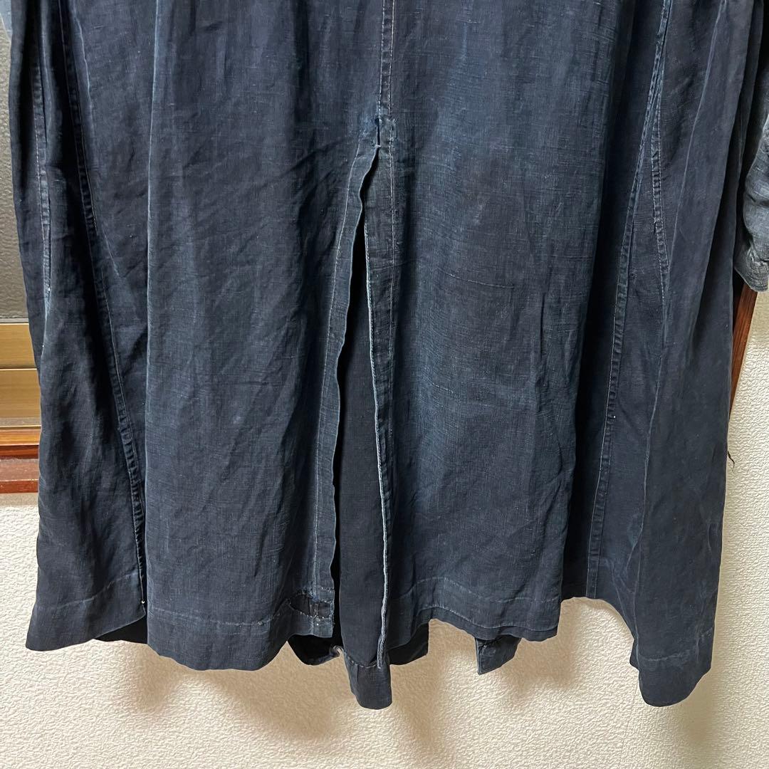 30s french vintage インディゴリネン マキニョンコート
