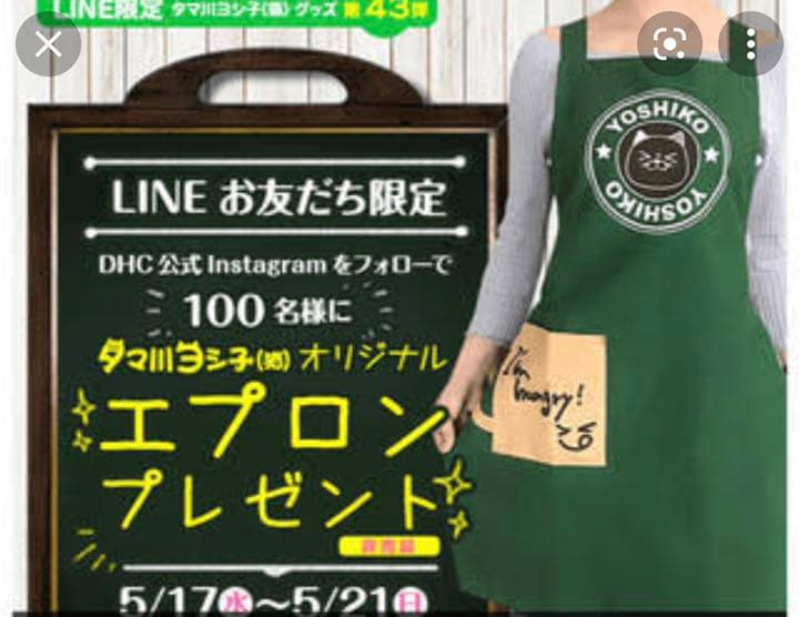 当選品 DHC タマ川ヨシ子 エプロン 非売品