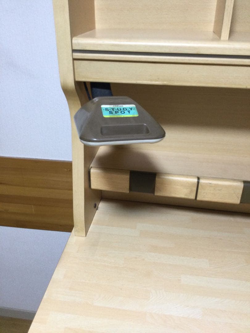 木製デスク 棚付き ランプ付き 机+椅子 A127