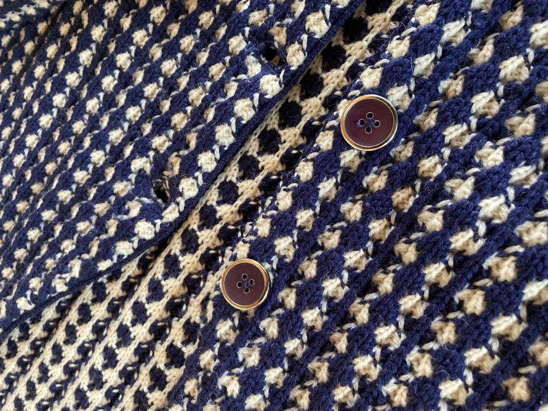 ハ*グ様 80s Lord Jeff Knit bird's eye cardi