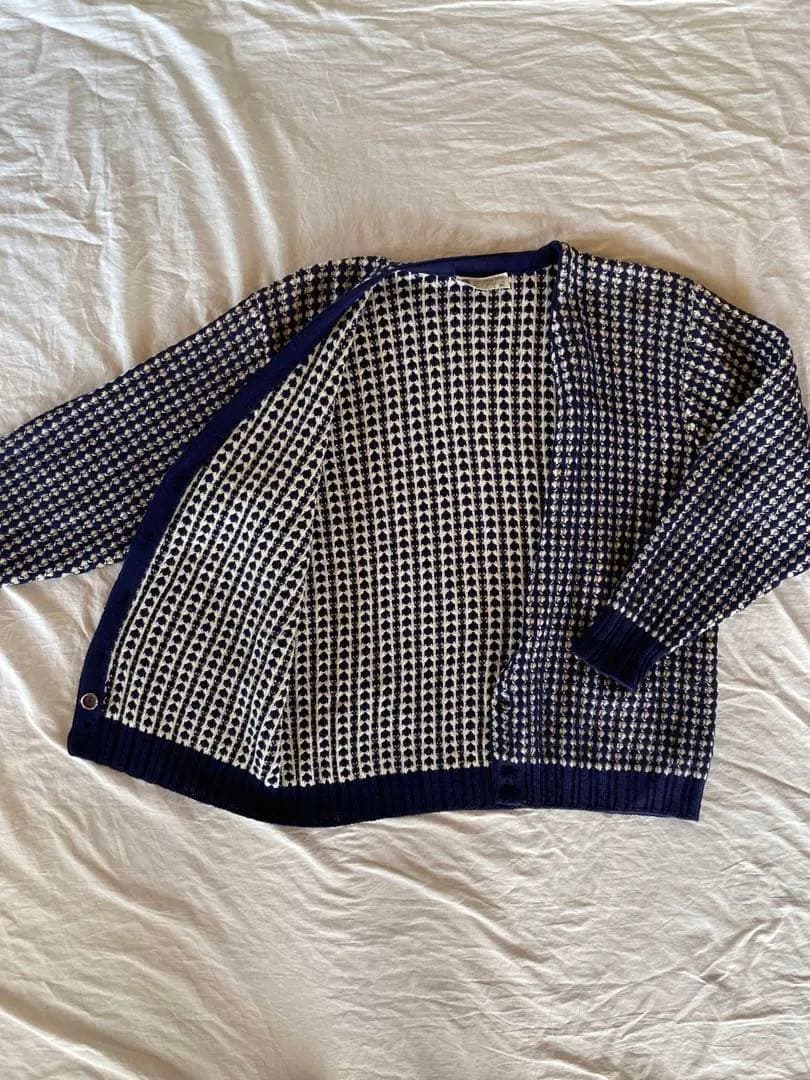 ハ*グ様 80s Lord Jeff Knit bird's eye cardi