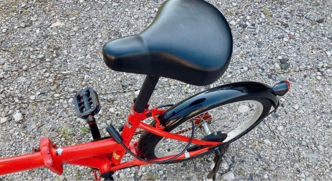 折りたたみ自転車　送料無料　美品　赤色