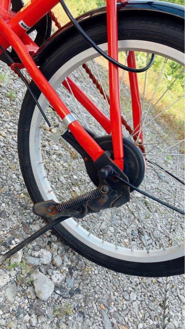 折りたたみ自転車　送料無料　美品　赤色