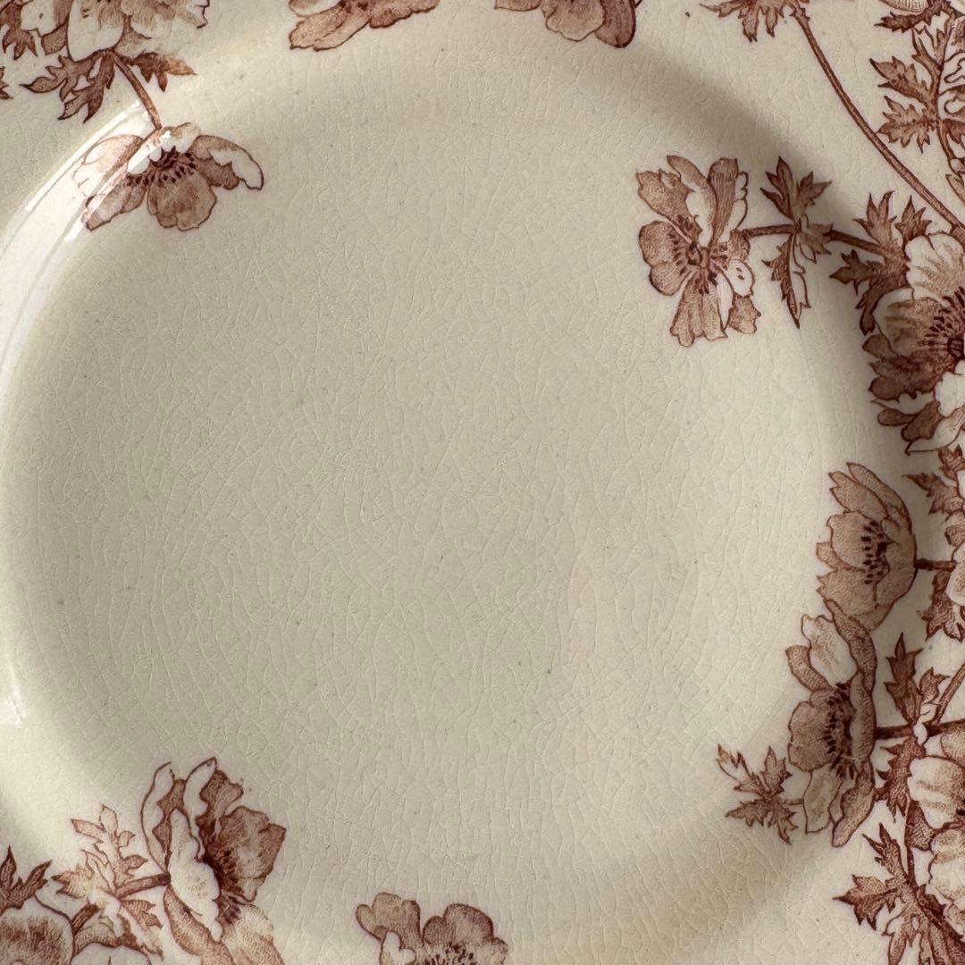 フランスアンティーク Gien ジアン Anemones ケーキスタンド
