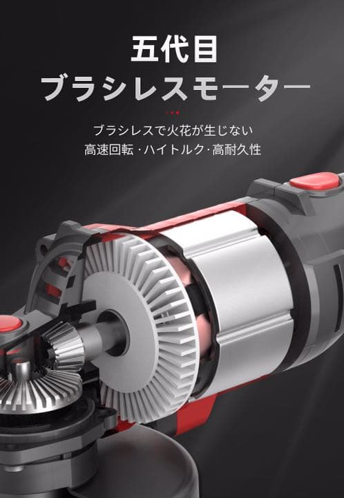 NAWIN 充電式ディスクグラインダー コードレス 7.5ah大容量電池2つ