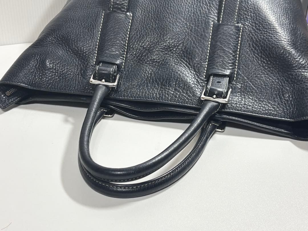 【極美品】HIROFU ヒロフ シボ革 レザートートバッグ メンズレディース