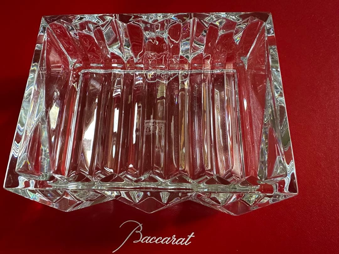 値下未使用Baccarat クリスタルトレイ ルクソール　16cm x 13cm