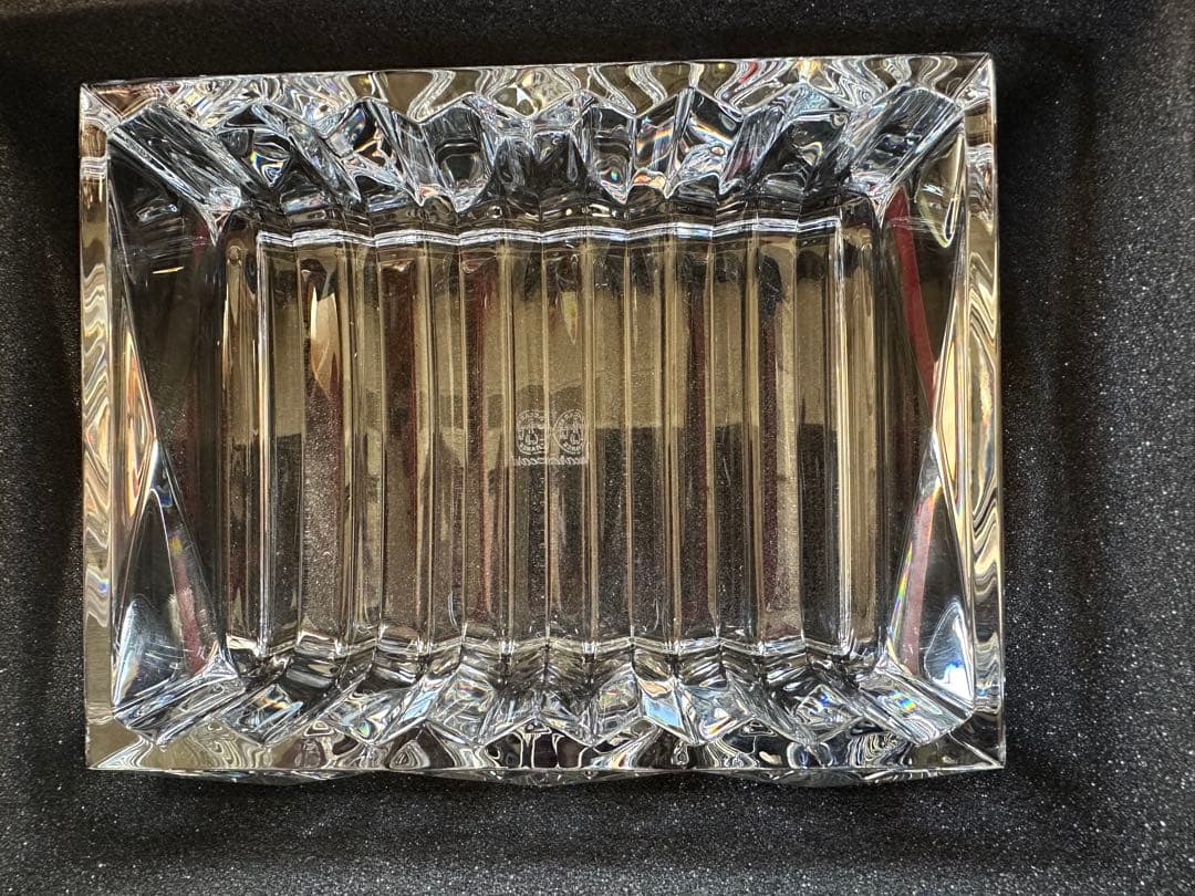 値下未使用Baccarat クリスタルトレイ ルクソール　16cm x 13cm