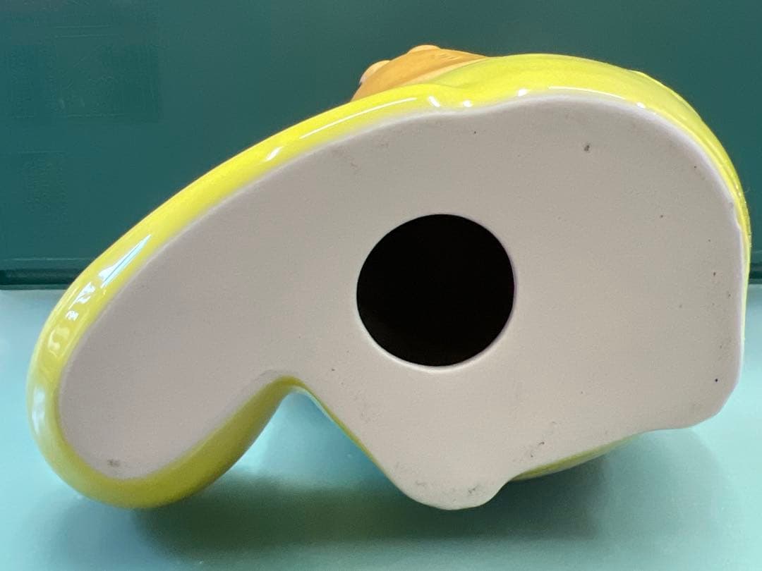 【ぼんやり子だぬき】手乗りサイズ ヒダカナオト　陶器　黄色