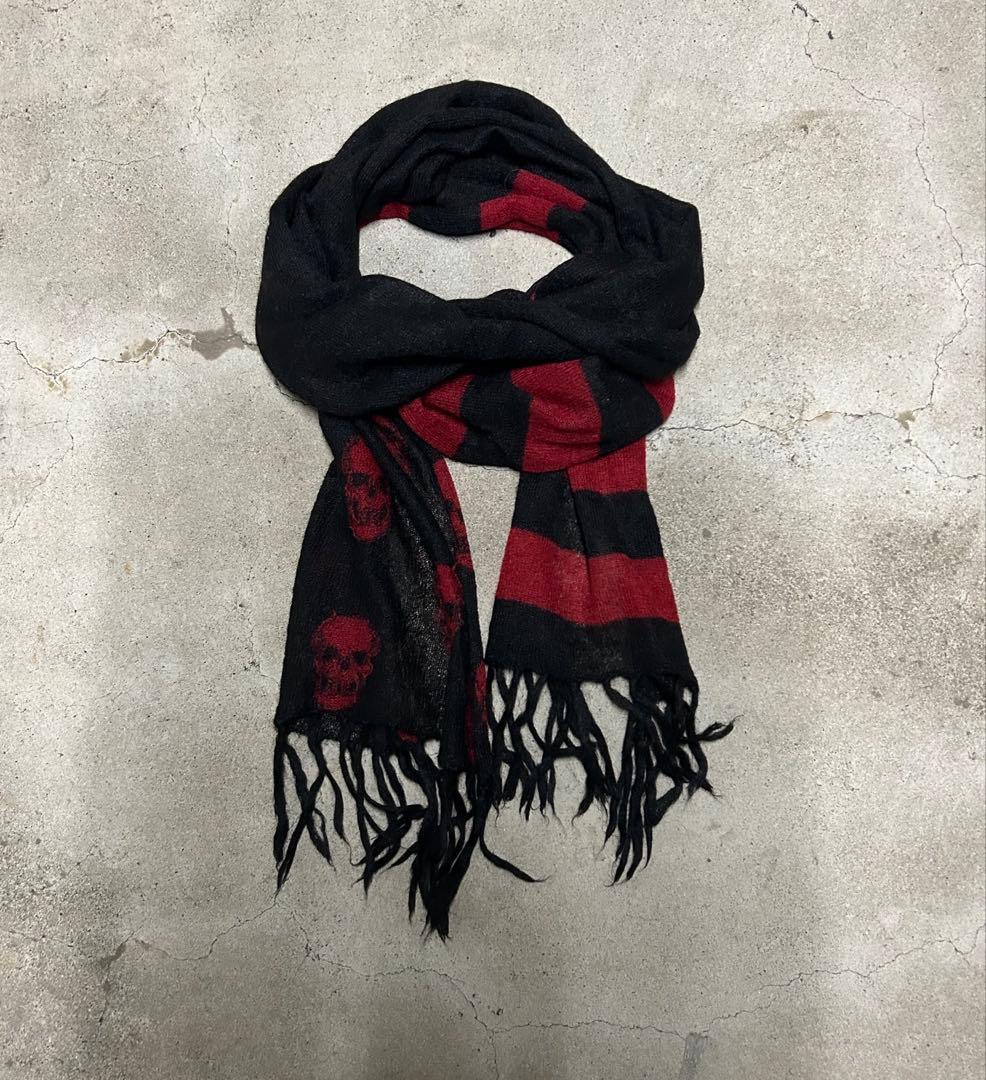 00s“Hysteric Glamour”skull border stole