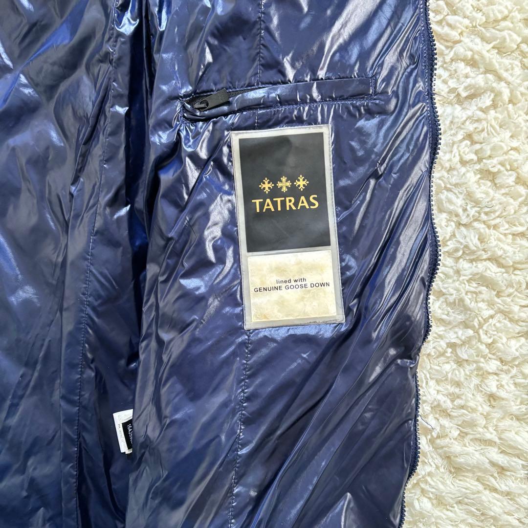 ぱどのん　タトラス ダウンコート 紺　02 Ｍ　ラクーンファー　ベルト
