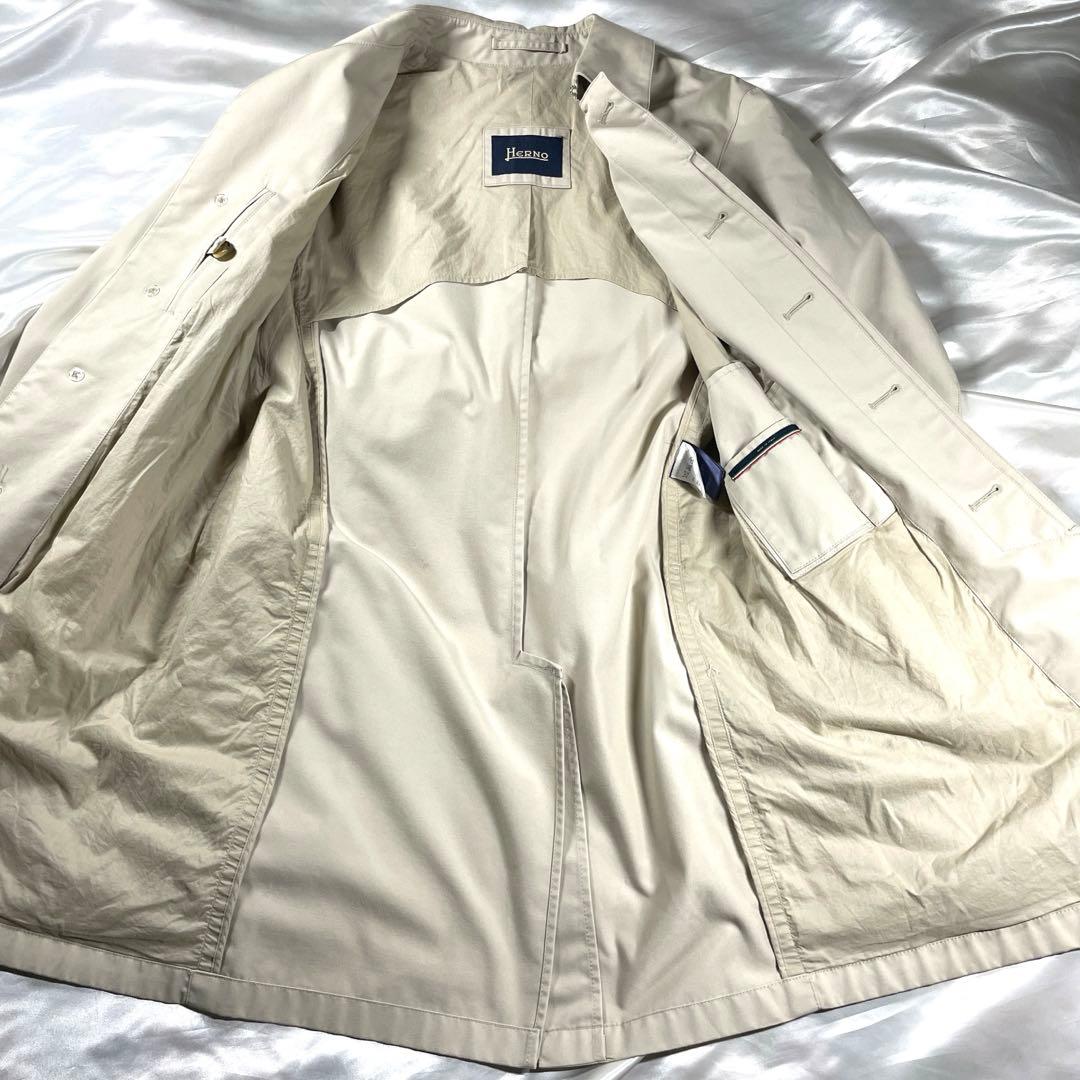 国内正規品　HERNO ヘルノ　イタリア製　ステンカラーコート　ベージュ