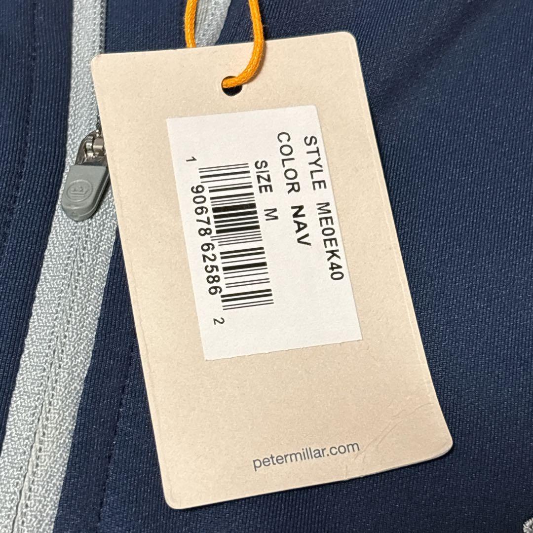 新品　PETER MILLAR 高級ゴルフライン　ハーフジップスウェット　紺　M
