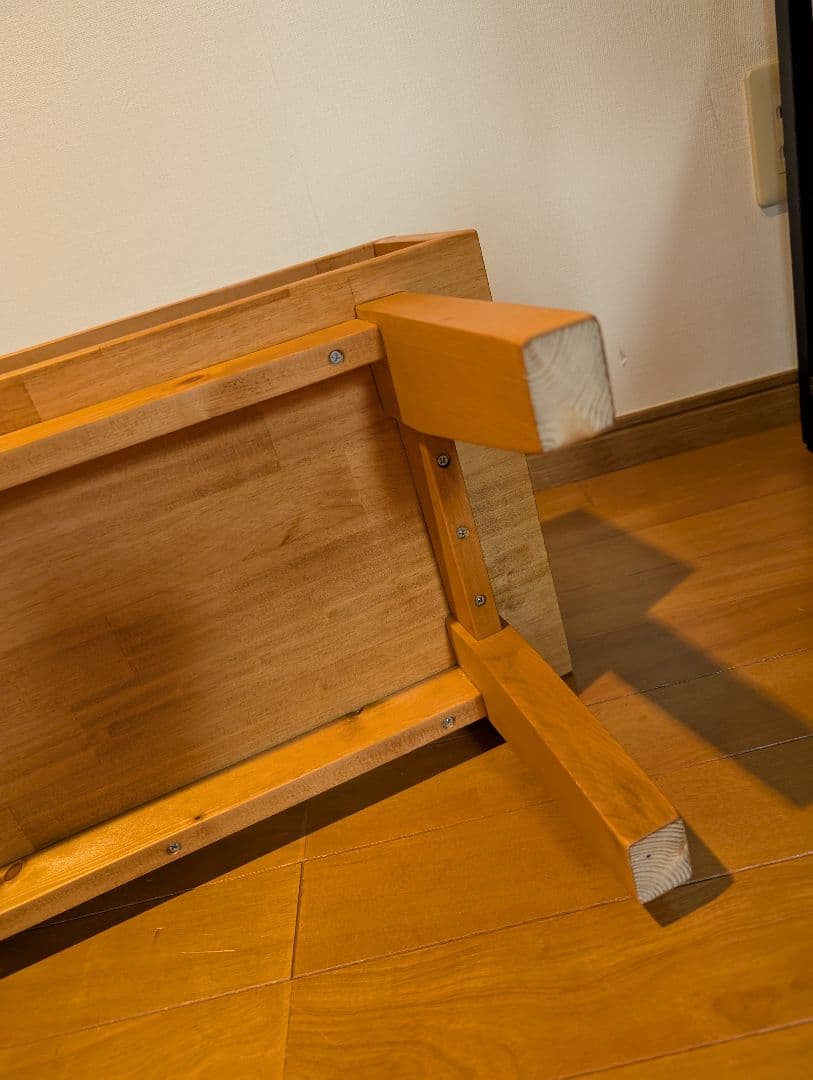 《送料込》無印良品 タモ材 オープンシェルフ 脚付キャビネット 棚 木製 廃盤品