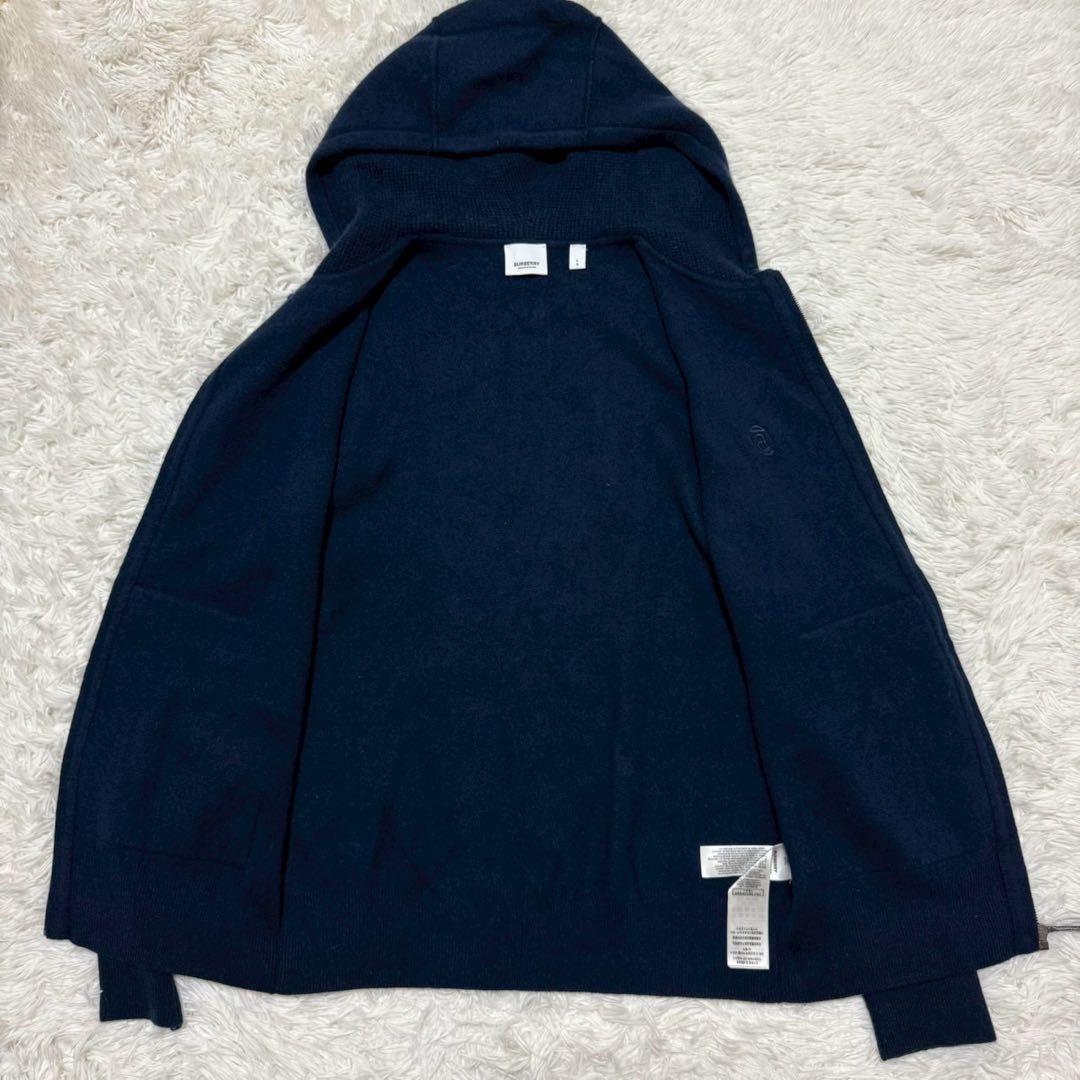✨極美品/現行/カシミヤ/XL相当✨バーバリー パーカー TBロゴ ジップアップ