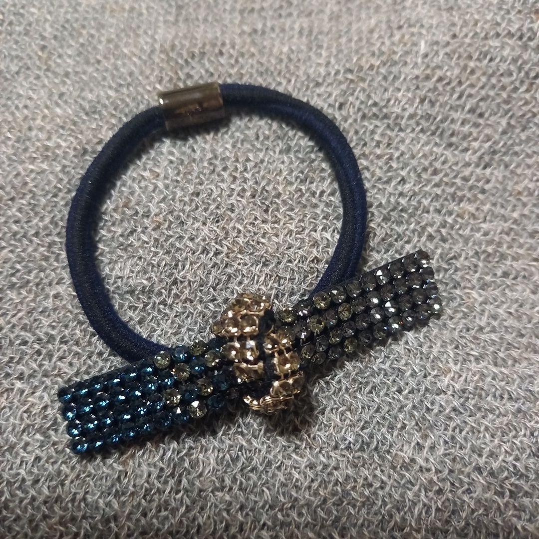 ペコ♥️コンプレックスビズ♥️クリスタルメッシュノット ポニー♥️完売品