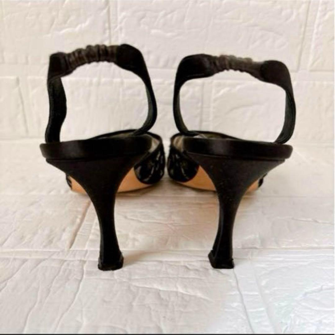 MANOLO BLAHNIK レーススリングバックヒール 24センチ