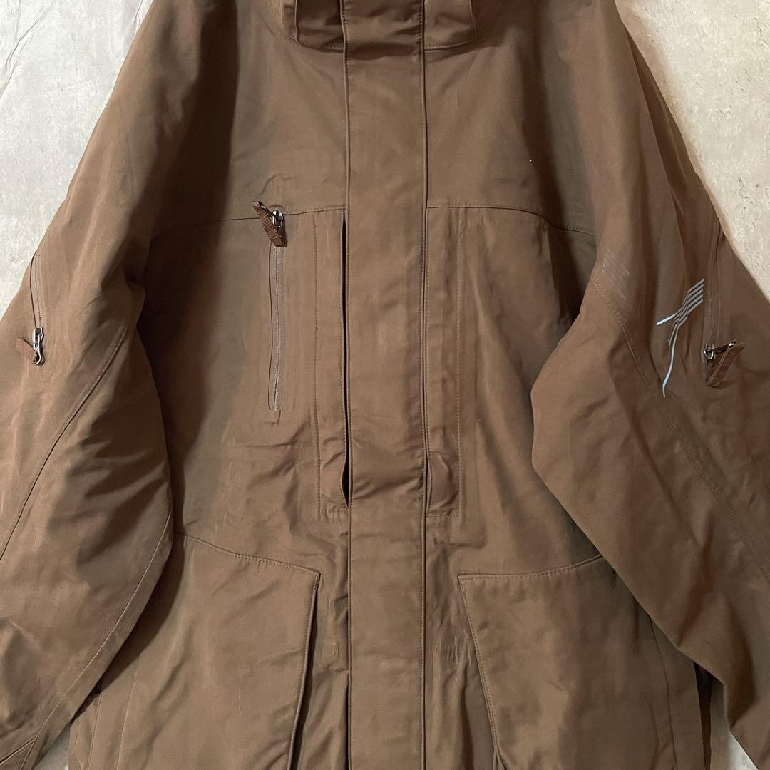Burtonバートンスキーウェアスノーボードジャケットパーカーフード茶色ブラウン