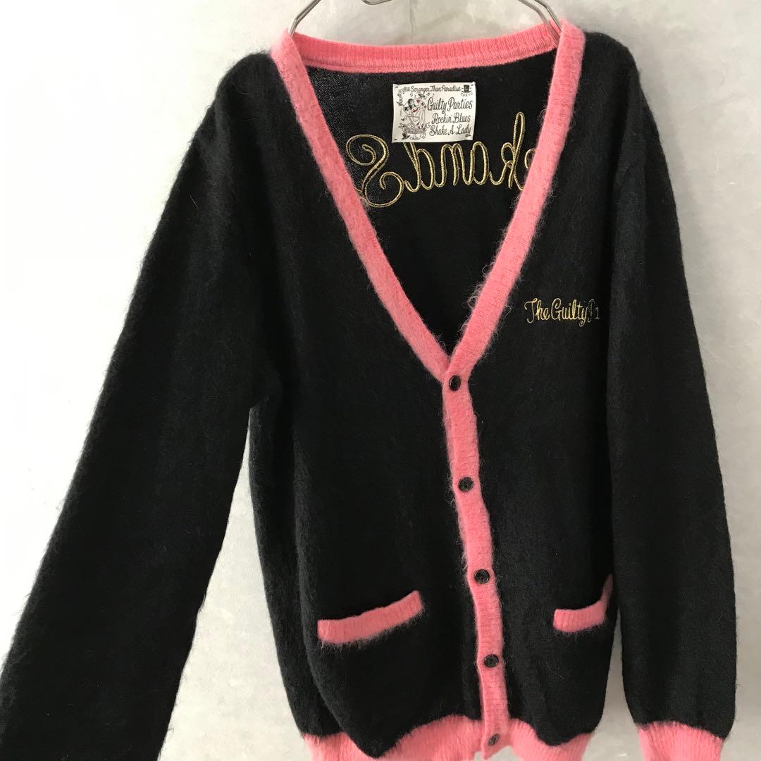 WACKO MARIA ワコマリア モヘア 刺繍 ニット カーディガン 名作 L