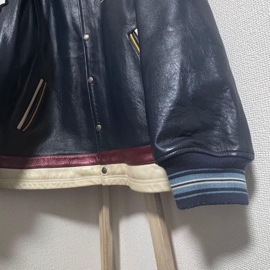 希少 AVIREX ウエストインディーズシャークス レザージャケット XXL