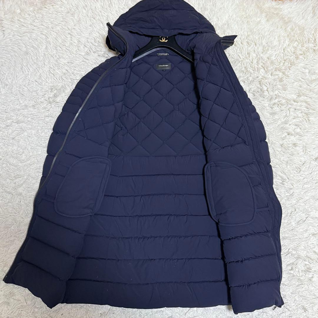 グースダウン✨マッカージュ ダウンコート 2way ロング L ネイビー