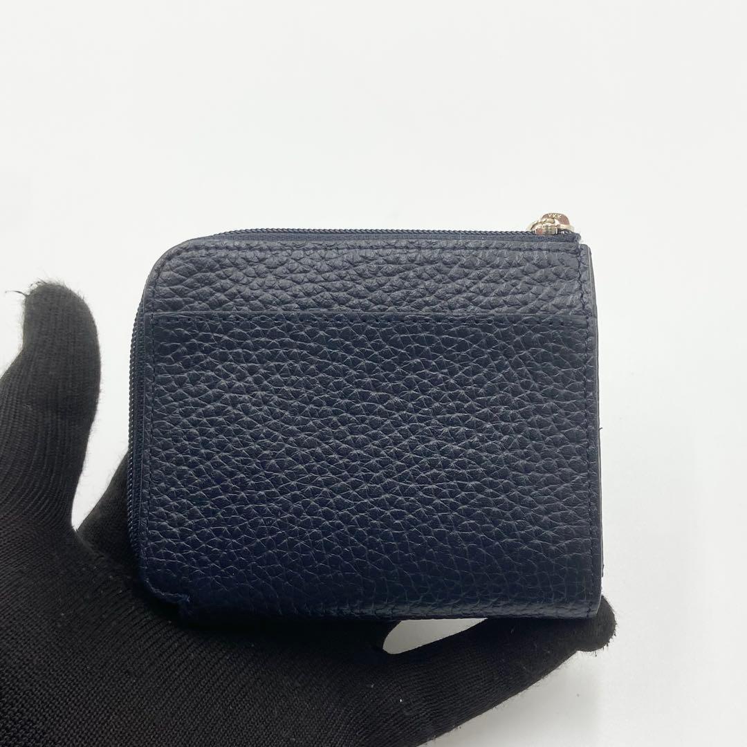 極美品　ATAO アタオ　ミリモ　ケリー　折り財布　レザー　ネイビー