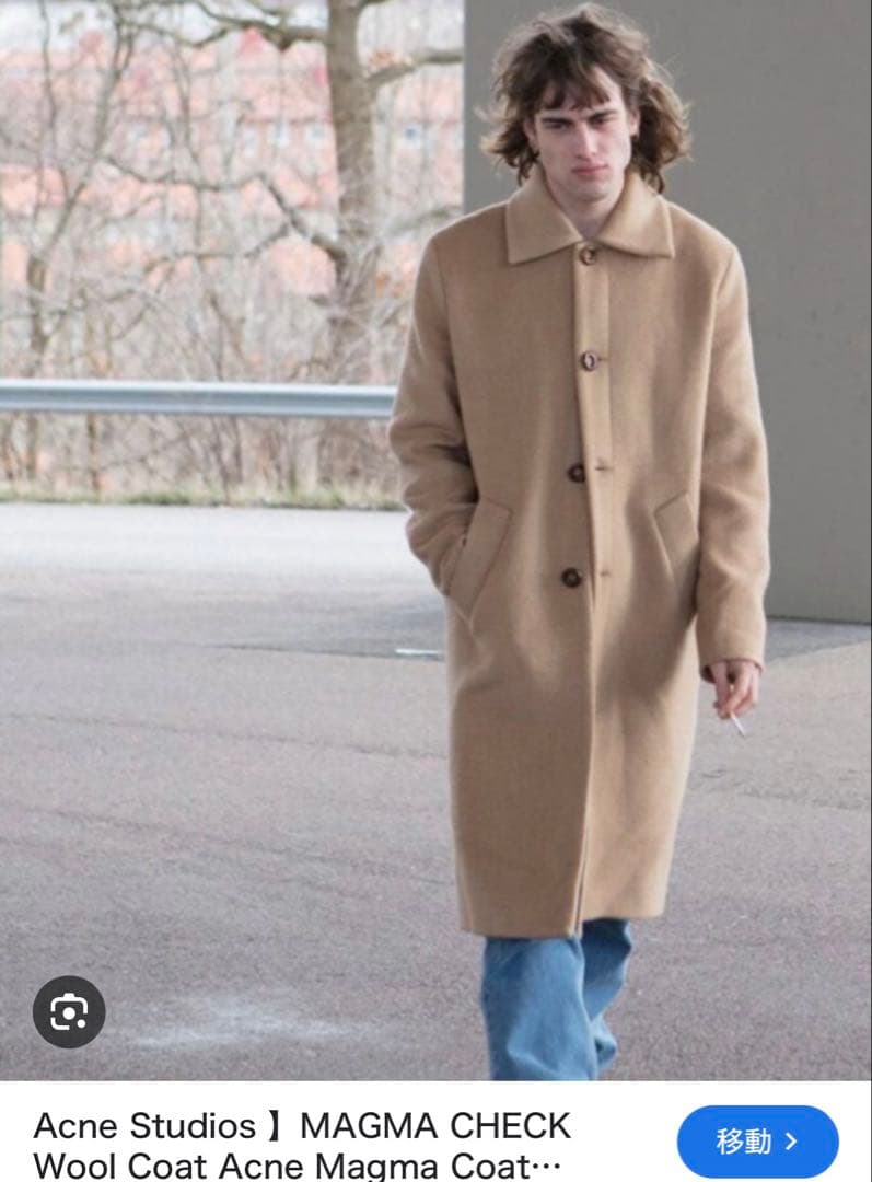 acne studios ステンカラーコート　厚手ウール