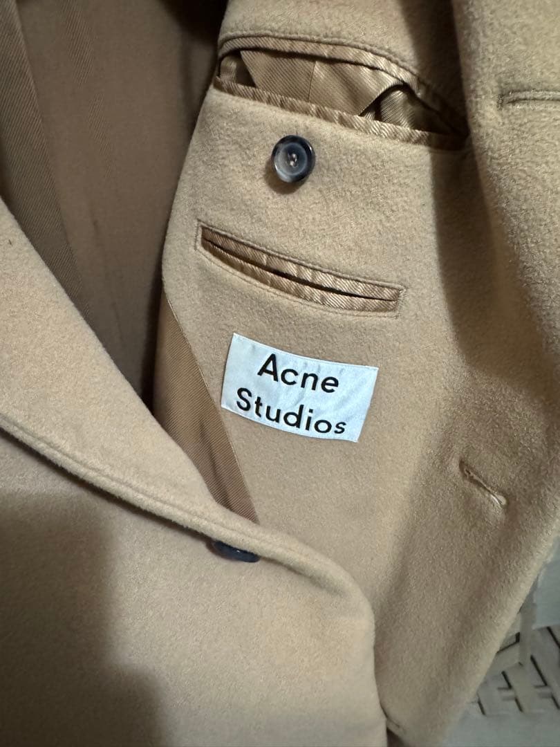 acne studios ステンカラーコート　厚手ウール