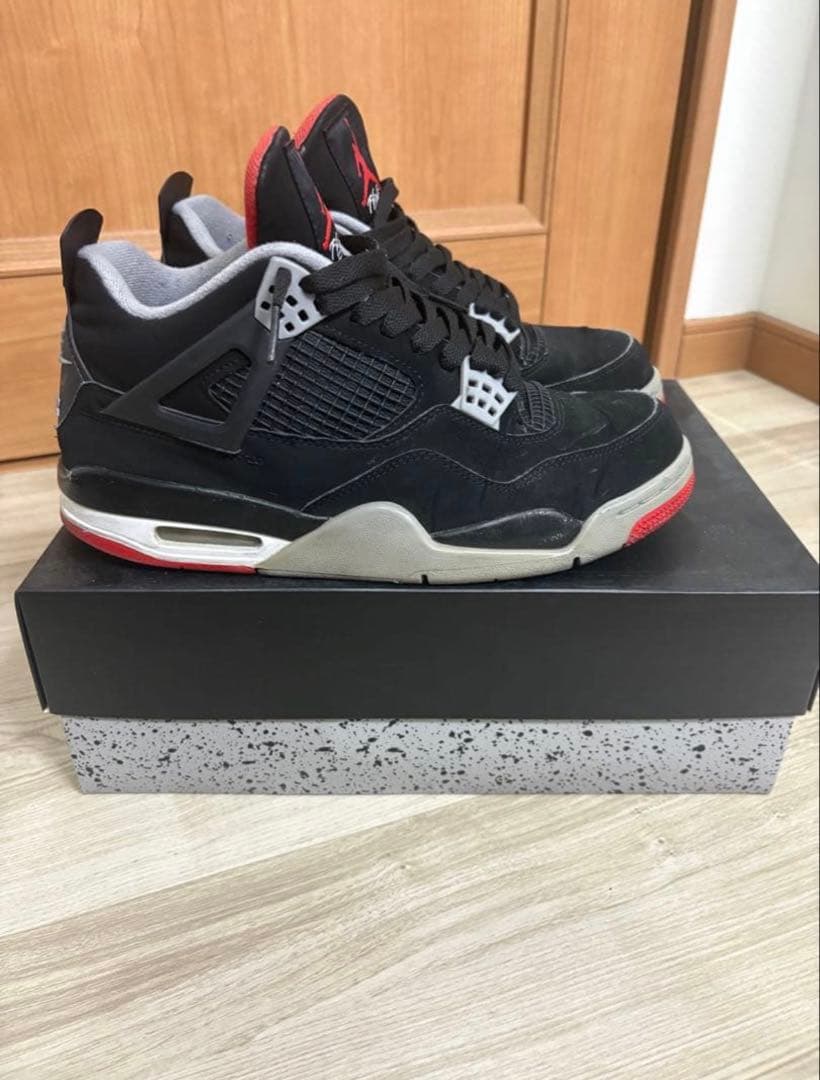 お値下げ可Nike Air Jordan 4 ブラック/グレー/レッド 8-10