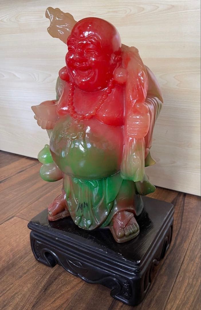 布袋様・七福神・ヒスイ(翡翠)or メノウ（瑪瑙）置物 黄金 総重量12.4kg