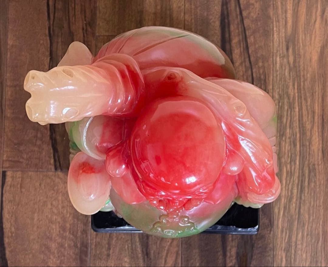 布袋様・七福神・ヒスイ(翡翠)or メノウ（瑪瑙）置物 黄金 総重量12.4kg