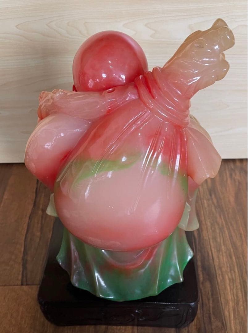 布袋様・七福神・ヒスイ(翡翠)or メノウ（瑪瑙）置物 黄金 総重量12.4kg