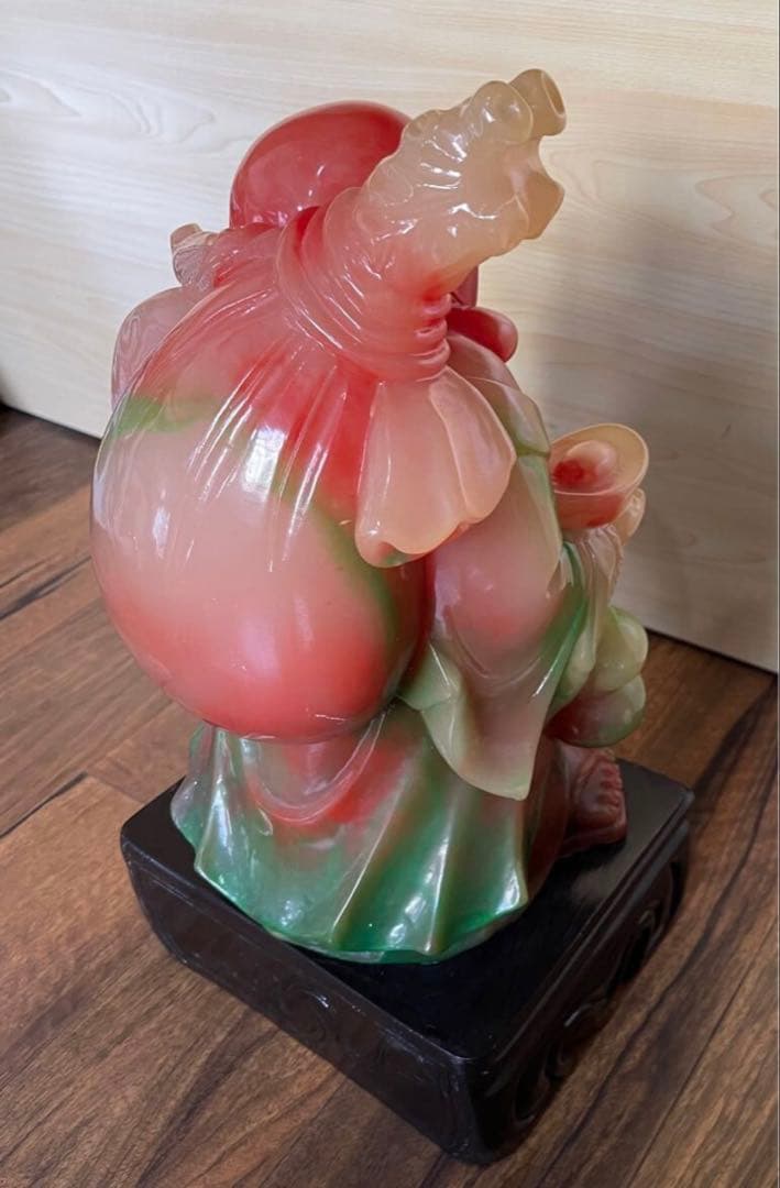 布袋様・七福神・ヒスイ(翡翠)or メノウ（瑪瑙）置物 黄金 総重量12.4kg