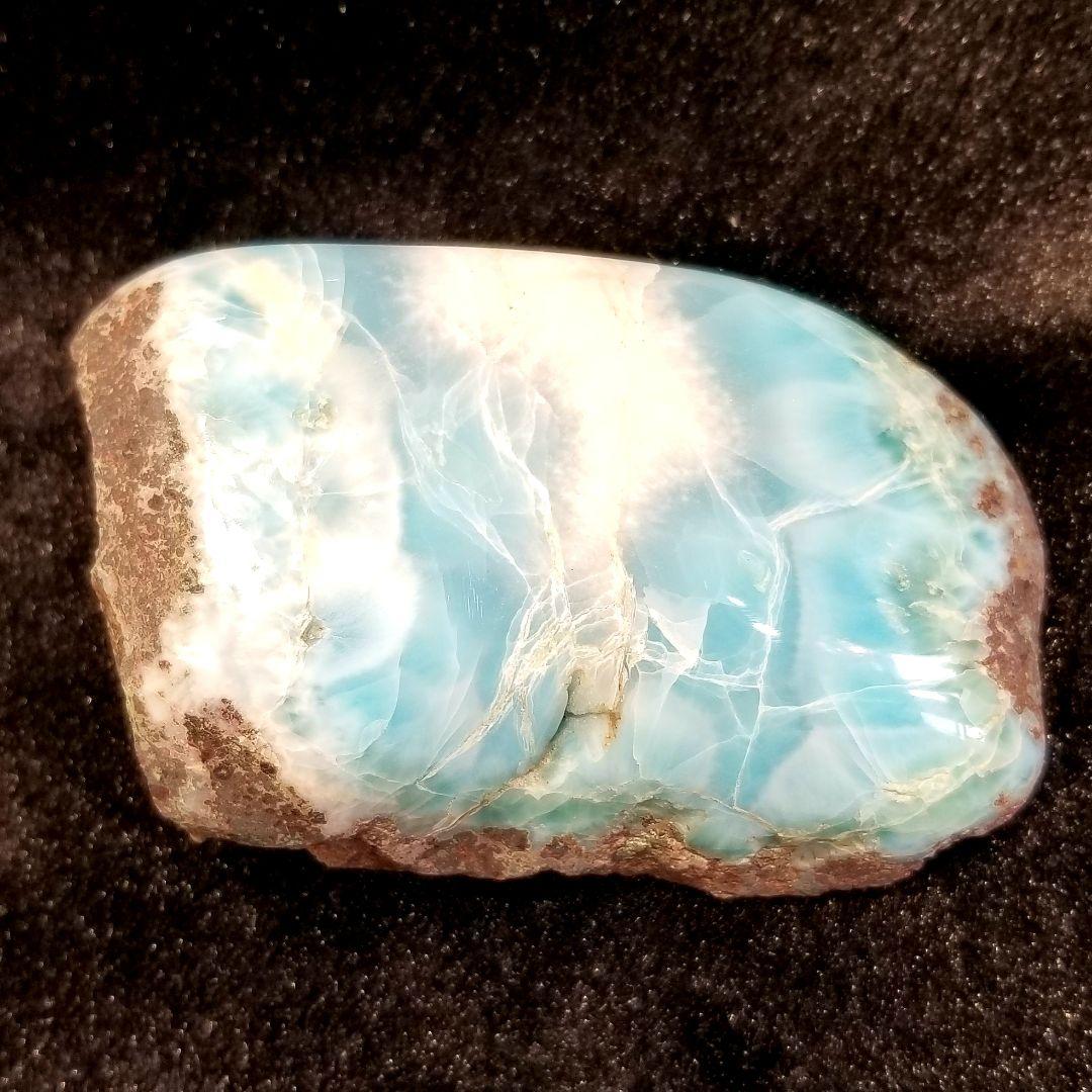 ラリマー　原石　一面研磨　①