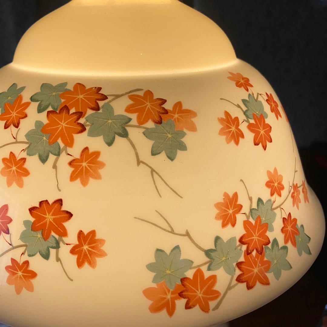 オールドノリタケ　則武　日陶　紅葉柄シェード　電笠　大正ロマン