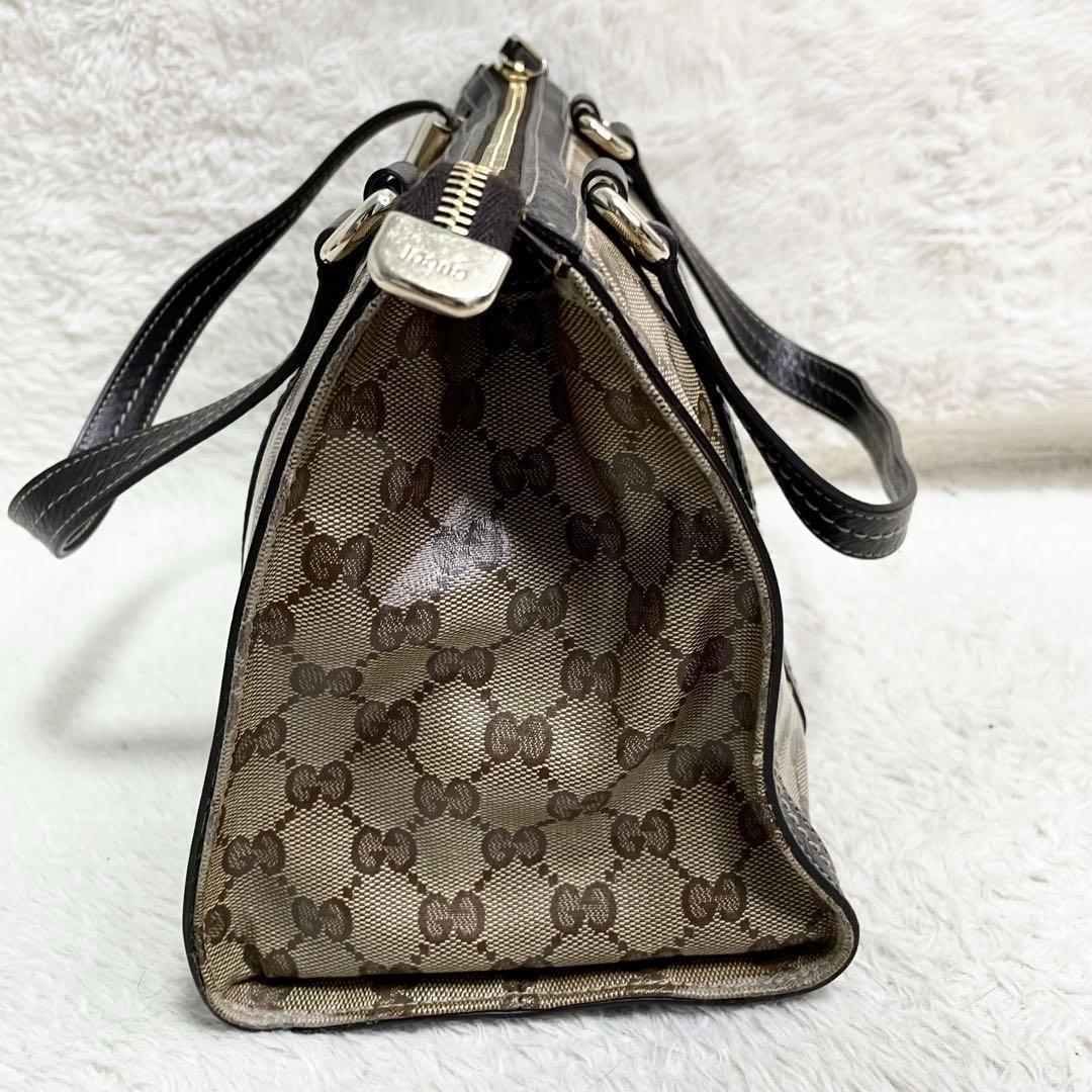 グッチ ドゥケッサ ミニボストン GGクリスタル GG柄 金具 ヒステリア 茶色