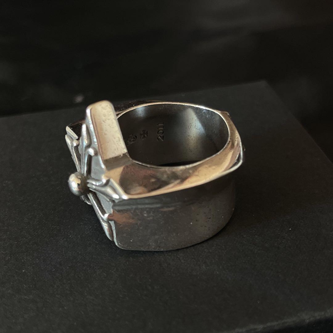 ノーブランド　クロス　スター　五芒星　指輪　リング　silver９２５　１９号