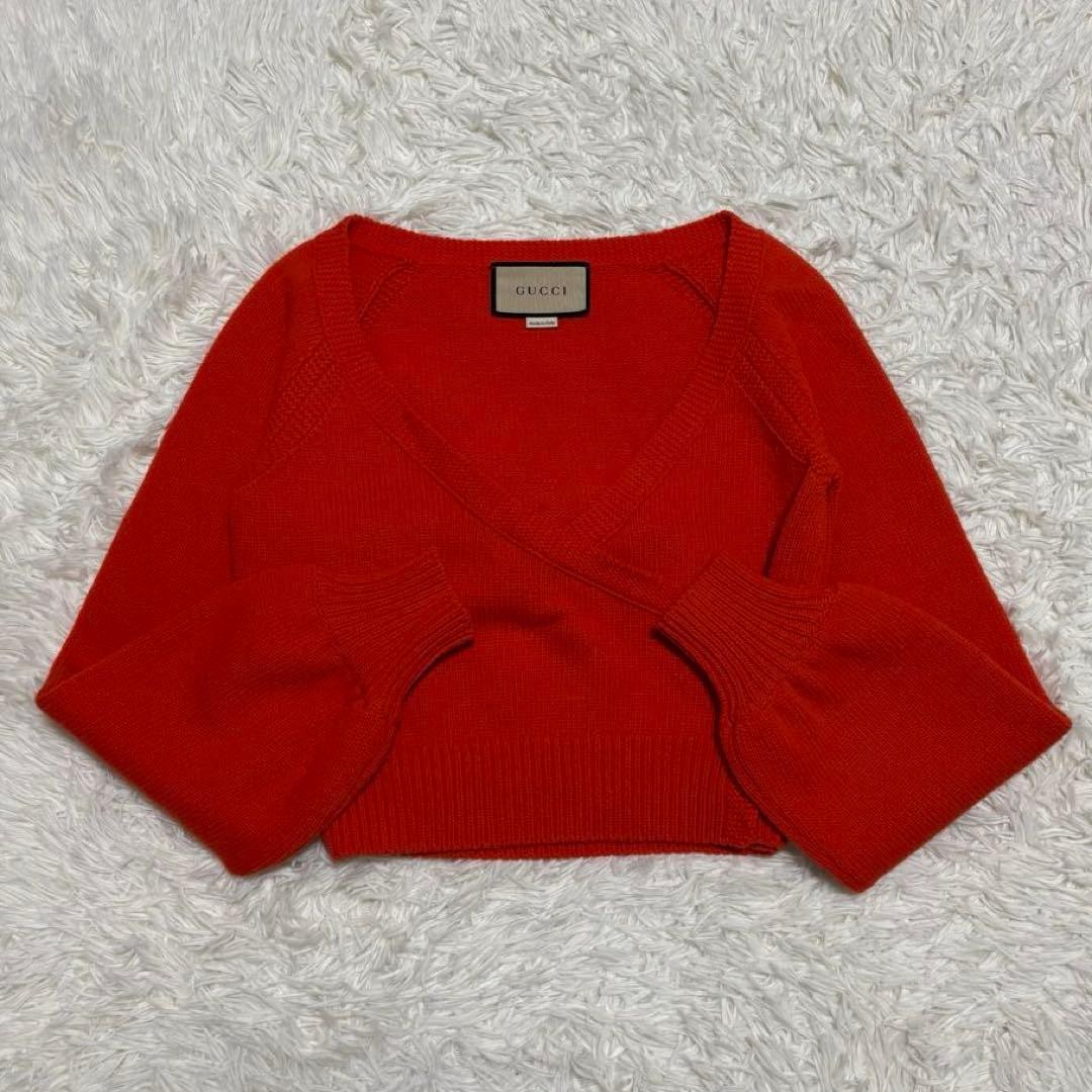 合馬公式アカウント1 専用GUCCI パフスリーブ カシュクール ニット