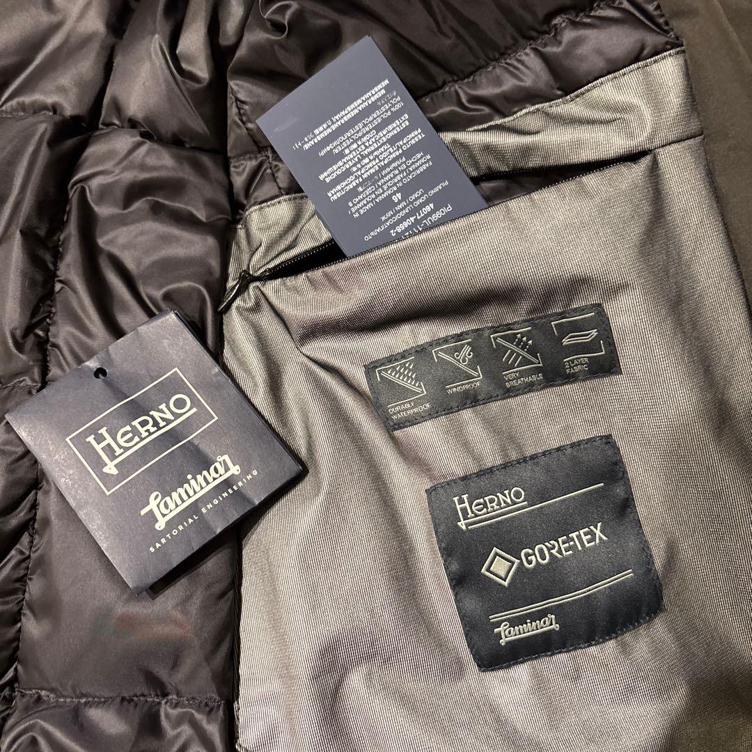 Herno GORE-TEX ステンカラーコート ダークグレー