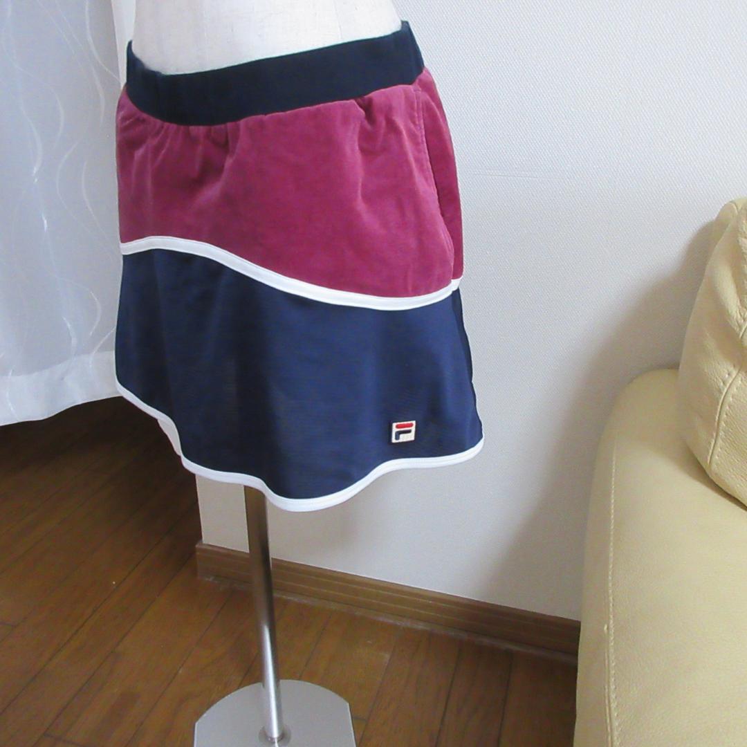 美品　FILA テニスウェアセット ネイビー/ワイン　XLサイズ