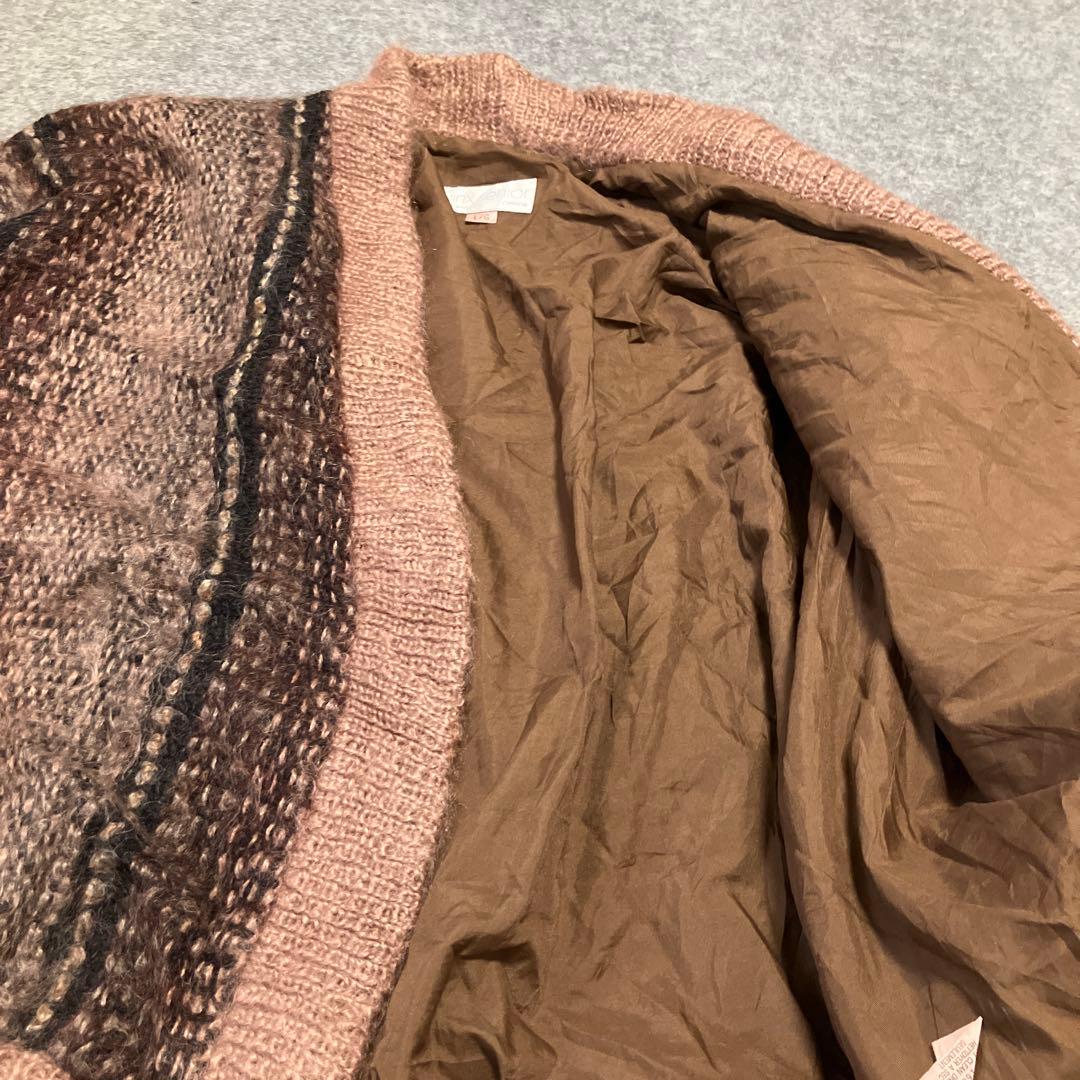 SALE✨カナダ製 90s モヘア シャギー 毛長 カーディガン オーバーサイズ