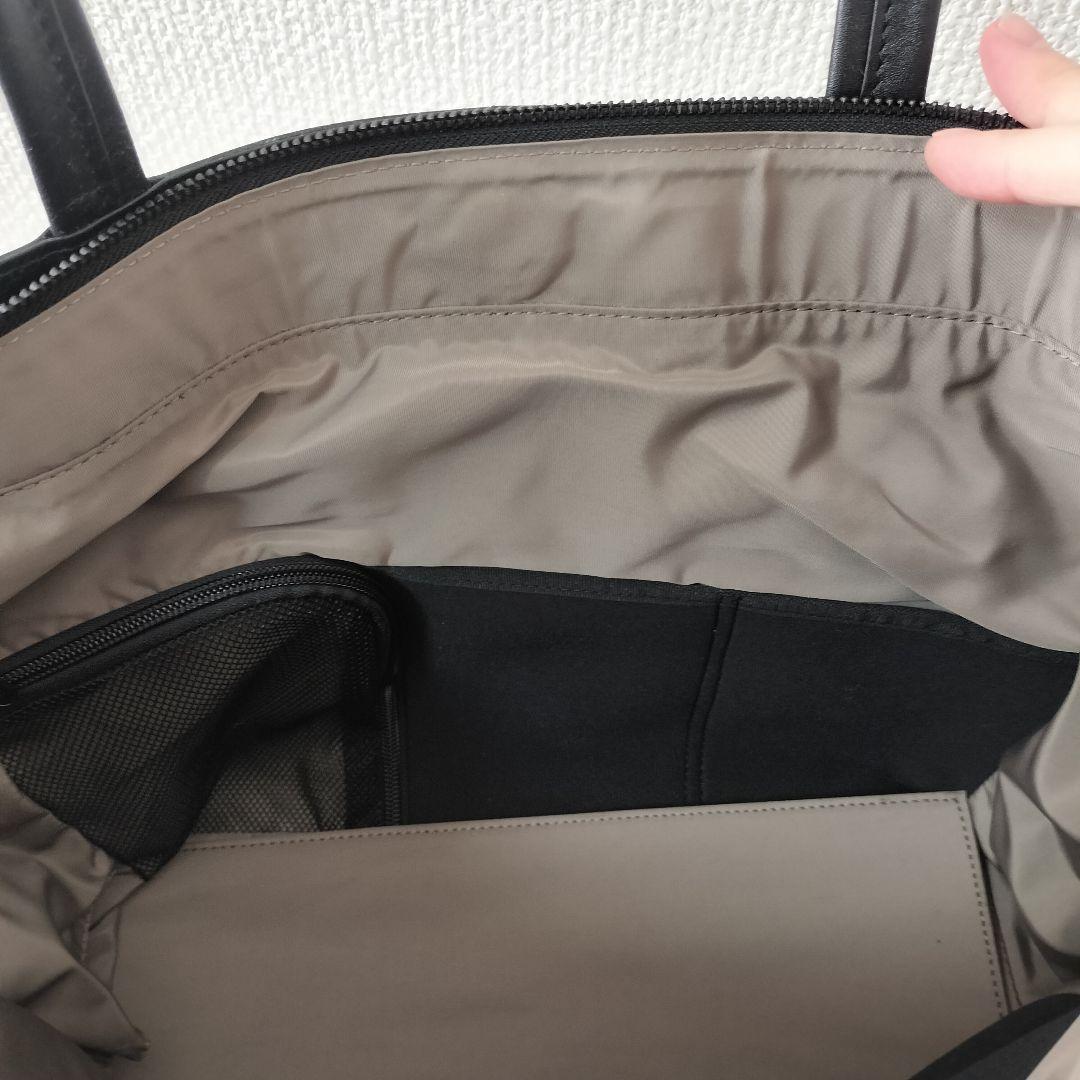 ユナイテッドアローズグリーンレーベル　レザートートバッグ　黒　ブラック　本革