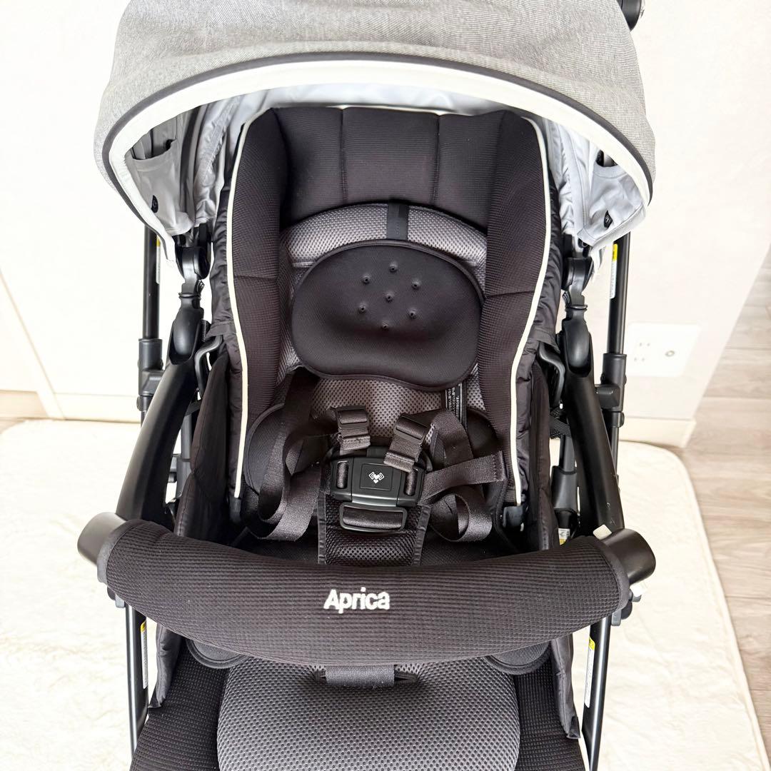 【美品】Apricaベビーカー 両対面式 ハンドルレザー ラクーナビッテSF