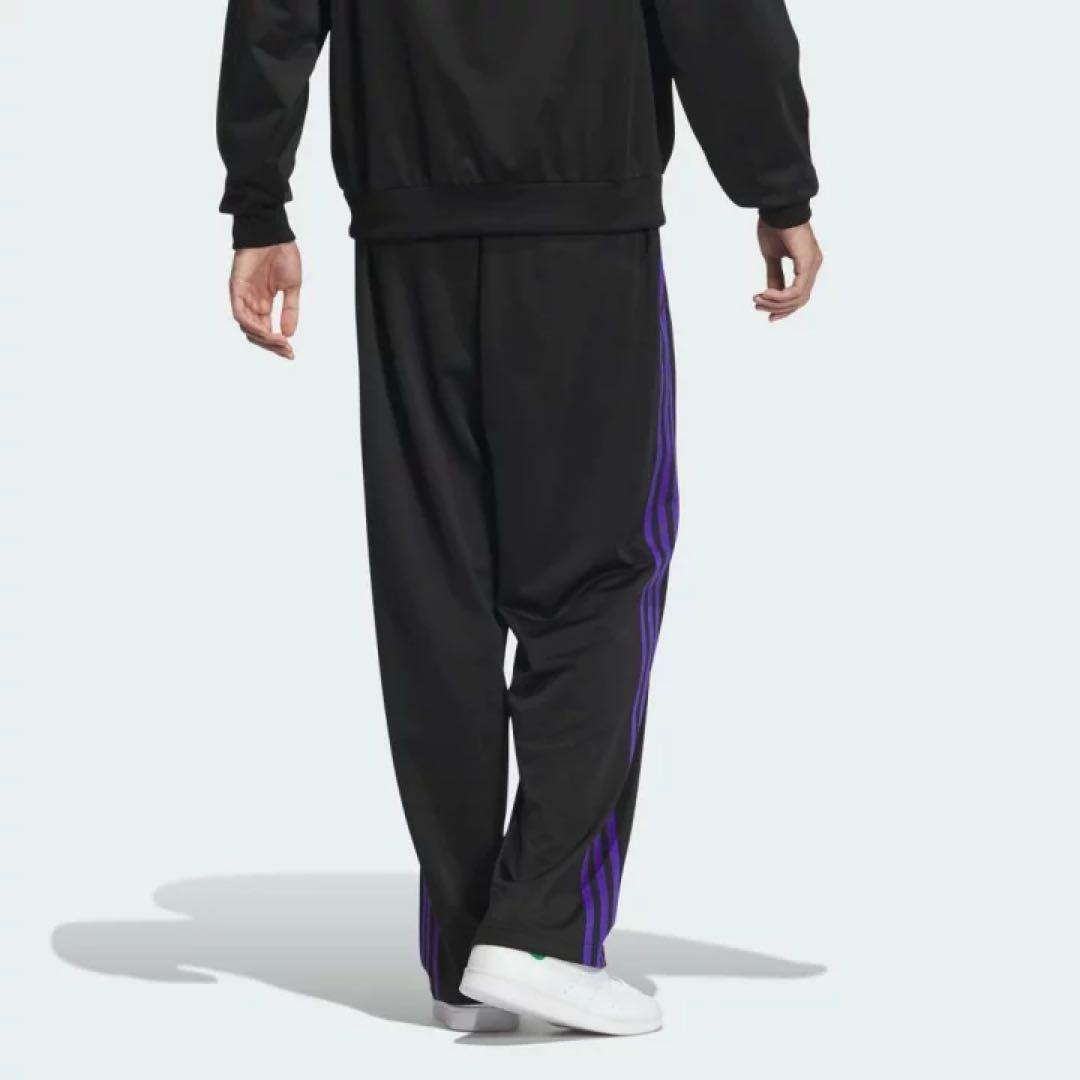 アディダス　オリジナルス　ベッケンバウアー　トラックパンツ 黒　紫　XS