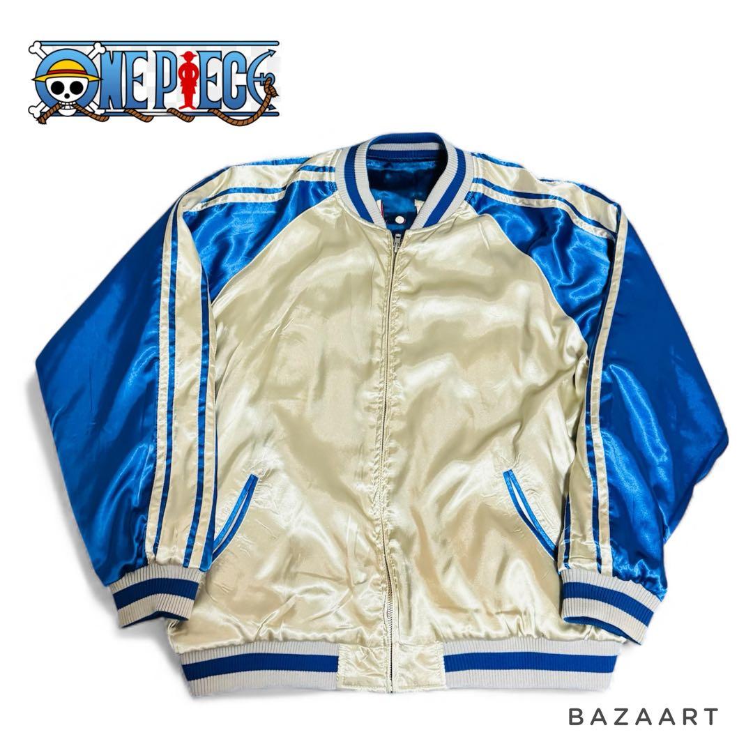 ONE PIECE ワンピース スカジャン ゴーイングメリー号 青 ブルー XL
