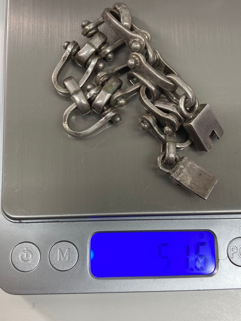 【メキシカンジュエリー】シルバー925チェーンブレスレット　フェザートップ