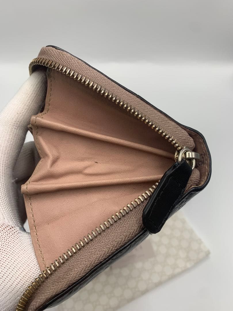 グッチ　GUCCI 財布　長財布　シマレザー　ラウンドファスナー