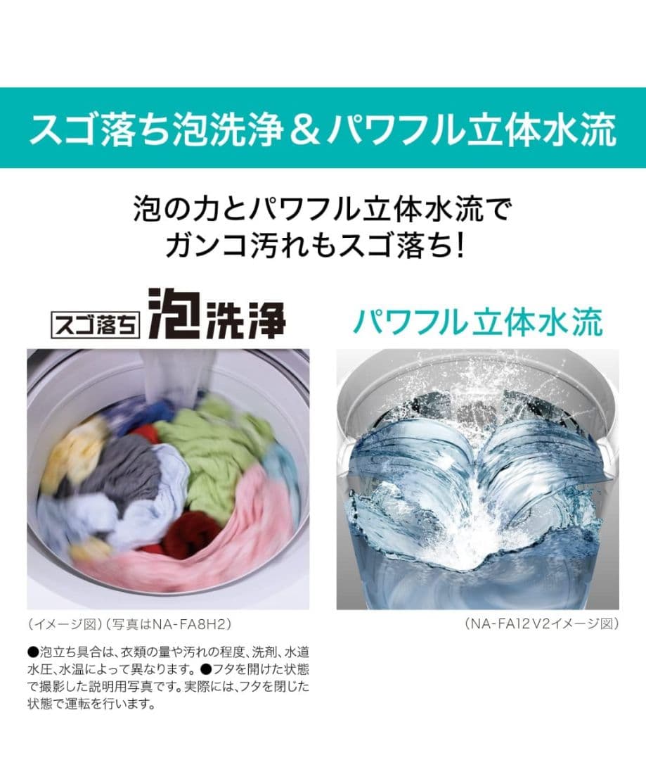 Panasonic 縦型洗濯機 7kg :NA-FA7H2